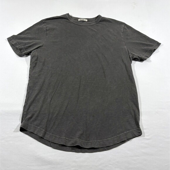Buck Mason T-Shirt Mens Gray Short Sleeve Curved Hem Cotton Crew Tee Sz M USA - Picture 1 of 8